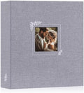 Lanpn Scrapbook Photo Album 8.5x11, Linen Window Design Cover Top Load 3 Ring Folder Binder Photobook Photo Book 8.5 x 11 inch with 30 Plastic Sleeves 60 Pages Grey by Lanpn