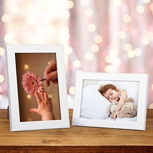 Giftgarden White 4x6 Picture Frame Pack of 12, Multi White Woodgrain 4 by 6 Photo Frames Bulk for Wall or Tabletop Display - Image 3