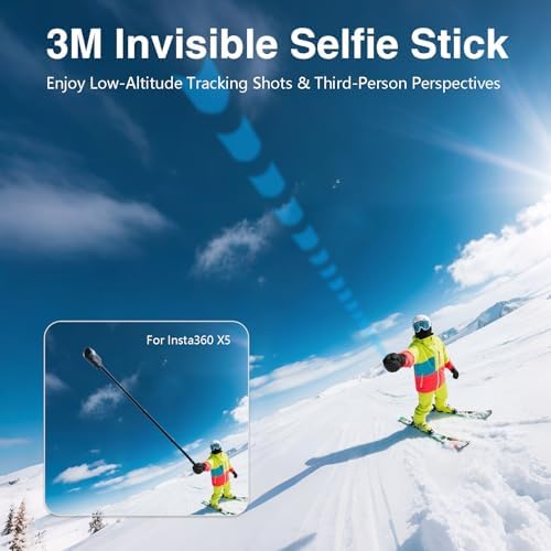 118" Carbon Fiber Invisible Selfie Stick & Tripod for Panoramic Camera - Image 2