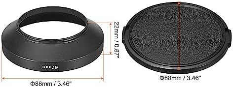 PATIKIL 67mm Lens Hood, Wide Angle Matte Surface Anti-Reflective Inside Hood with Cap and Cleaning Cloth for Camera Lens, Black for Nikon, for Fujifilm, for Pentax, for Leica - Image 2