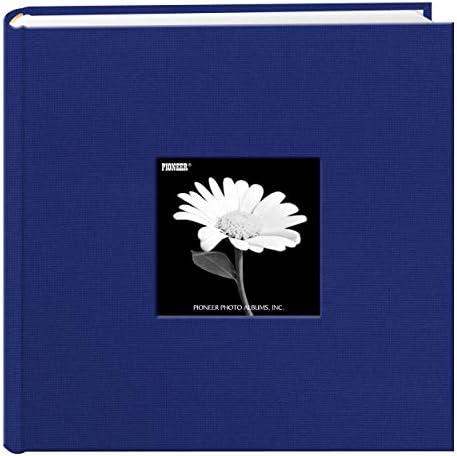 Fabric Frame Cover Photo Album 200 Pockets Hold 4x6 Photos, Cobalt Blue by PioneerPhotoAlbums