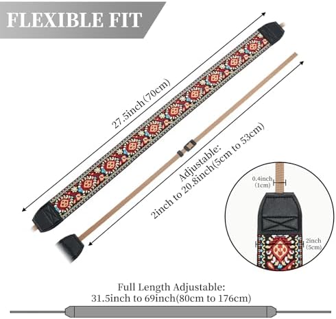 ZOOEASS Camera Strap for DSLR and Mirrorless Digital Camera,Neck Strap with Embroidery Patterns and Quick-release Buckle - Image 3
