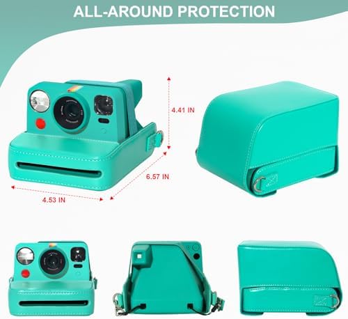 Camera Case for Polaroid Now/Now+ Gen2/3 Instant Film Camera, Teal - Image 4