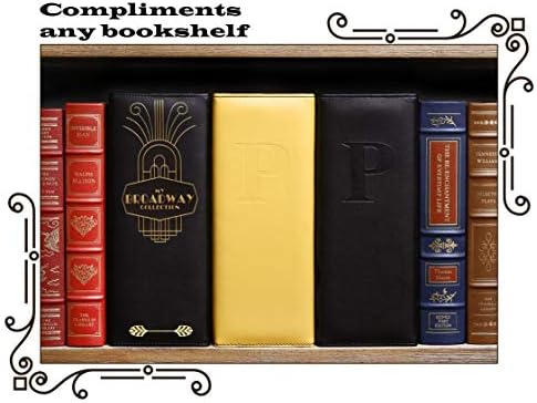 2Fold Binder for Holding Broadway Play Program and Theater Programs with 30 Custom Sheet Protectors - PU Leather - Fits Programs from Mid 1980s to Modern (Black/Gold Foil) - Image 6