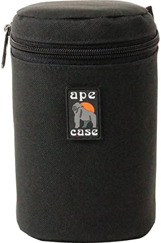 ACLC10 Zippered Adjustable or Attachable Medium Case for Lenses (Black/Yellow) by Ape+Case