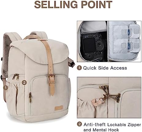 BAGSMART Camera Backpack DSLR Camera Bag Backpacks for Photographers - Image 4