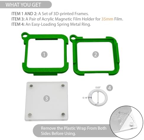 Portable Acrylic Reversal Film Keychain, High Transparency Display and Archival Storage Keychain for Reversal Film 35mm - Image 3