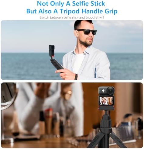 40cm/15.75" Selfie Stick Tripod Stand for Osmo Nano Action 6 with Magnetic Quick Release Adapter, 360 Mini Extension Rod Extended Pole Handle Grip Monopod for DJI Nano Osmo 6 Accessories - Image 5