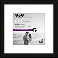 Americanflat 9x9 Picture Frame - Matted to 6x6 - Engineered Wood - Black by Americanflat