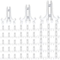Patelai 48 Pcs Mini Easel Stands 3 4 5 Inch Plastic Plate Stand Holder Display Picture Easel for Display Picture Frame Collectibles Desktop Weddings Party Home Decoration (Clear) by Patelai