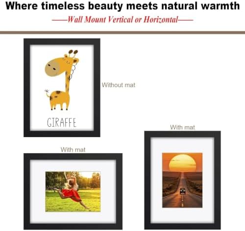 RPJC 9x12 Solid Wood Picture Frame Real Glass Cover Black - Image 5