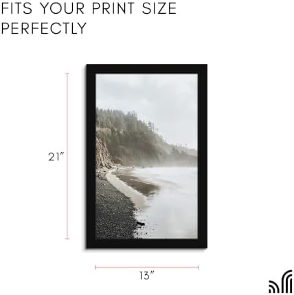 Americanflat 13x21 Poster Frame - Engineered Wood - Black - Image 2