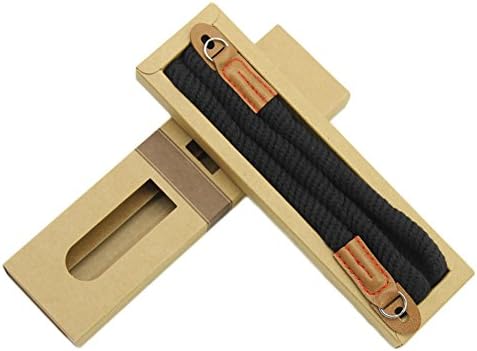 Vintage Handmade Cotton Leather Rope Camera Neck Strap for Micro Single and DSLR Camera Long Black - Image 6