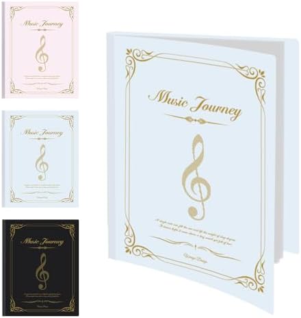 Sheet Music Folder 8.5"x11", Heavy Duty Art Portfolio Folder with Clear Sheet Protectors, 40-Pocket, Displays 80 Pages, Presentation Book for Artwork & Document Organizer (Blue 40 Pocket) by Unknown