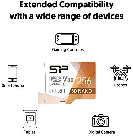 Silicon Power 256GB Micro SD Card U3 SDXC Up to 100MB/s High Speed Memory Card with Adapter for Nintendo-Switch, Cams and Drones - Image 7