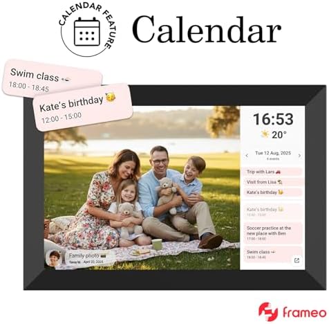 32GB FRAMEO 10.1 Inch Smart WiFi Digital Photo Frame 1280x800 IPS LCD Touch Screen, Auto-Rotate Portrait and Landscape, Built in 32GB Memory, Share Moments Instantly via Frameo App from Anywhere - Image 4