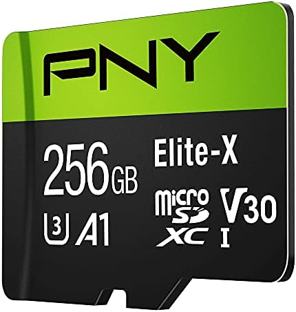 PNY 256GB Elite-X Class 10 U3 V30 A1 microSDXC Flash Memory Card by PNY