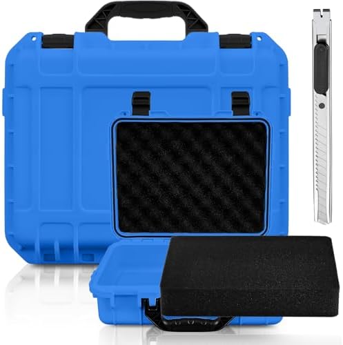 Relaxweex 16.3 x 12.4 x 6.5 Inch Hard Case, Grid Shell, Blue by Relaxweex