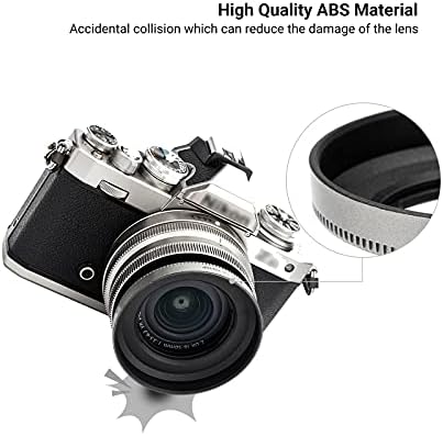 (Silver) Camera Lens Hood for NIKKOR Z DX 16-50mm F3.5-6.3 VR on Z30 Z fc ZFC Z50, Replace Nikon HN-40 Lens Hood, Compatible w 46mm Cap and 46mm Filter - Image 5