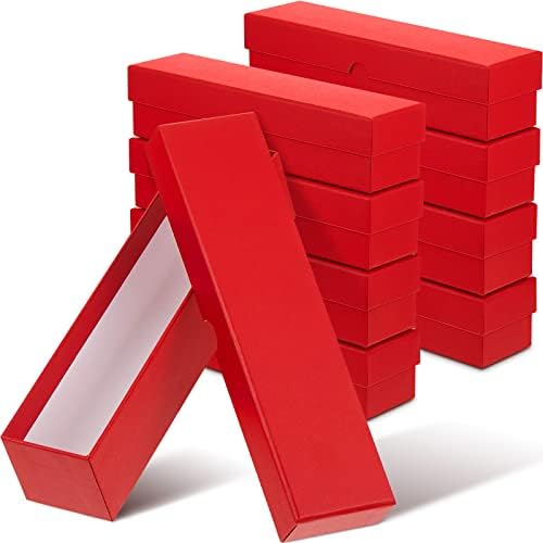 Teling 8 Pcs 2x2 Coin Storage Collectors Box, 9 x 2 x 2 Inches, Red by Teling