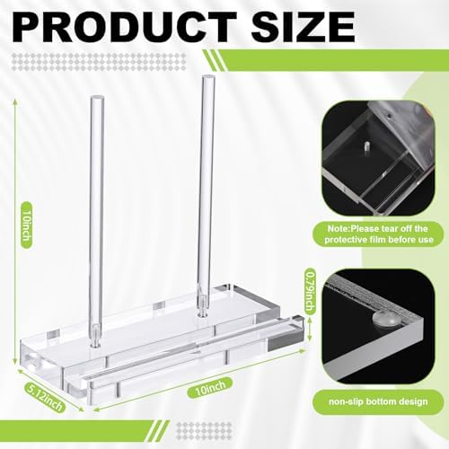 CroBlissful Acrylic Display Stand 10 x 5 x 10 Inch Tabletop Clear Easel - Image 2
