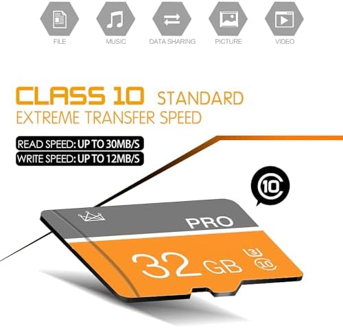 32GB Memory Card,Micro Card with Adapter Class 10 High Speed for Camera,Smartphone,Tablet,Personal Computer - Image 2