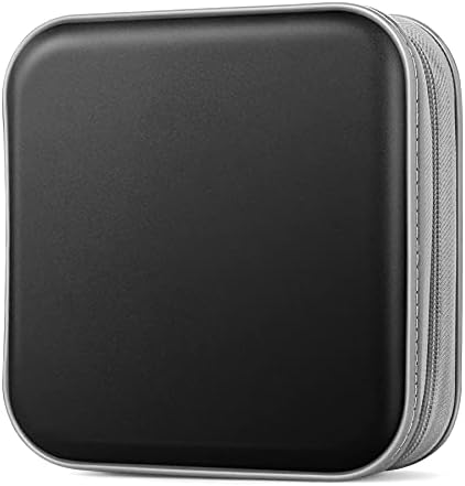 40‑Capacity Hard Plastic CD/DVD Binder for Car, Home & Travel by Bivisen