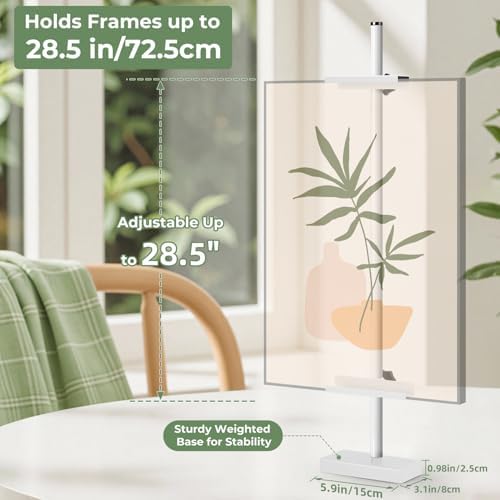 Rofio Adjustable Tabletop Easel, Picture Frame & Sign Display Stand, White - Image 4