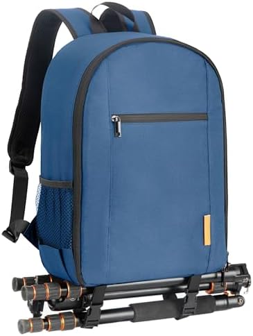 TARION Camera Bag Backpack for Photographers: Photography Camera Backpack with Laptop Compartment Waterproof Raincover Photo Backpack Bag Blue TB-M by TARION