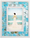 Mother of Pearl Beach Picture Frame 4x6, Blue by GIFTME5