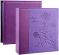 Artmag Photo Album 4x6 1000 Photos, Large Capacity Wedding Family Leather Cover Picture Albums Holds Horizontal and Vertical 4x6 photos with Black Pages(Purple) by Artmag