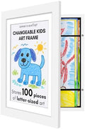 Americanflat 8.5x11 Changeable Kids Art Frame - White by Americanflat