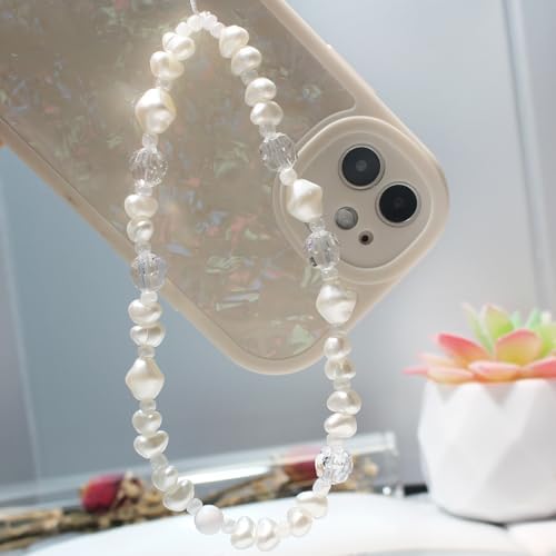 Beaded Camera Wrist Strap,Cute Phone Charm Decor,Pearl Bracelet Wrist Strap - Image 6