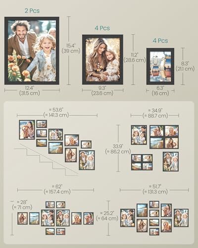 SONGMICS Collage Picture Frames, Set of 10, Glass - Image 5