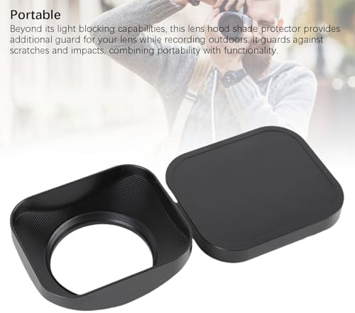 GOWENIC Camera Lens Hood Aluminium Alloy, Square Lens Hood Shade (58mm) - Image 4