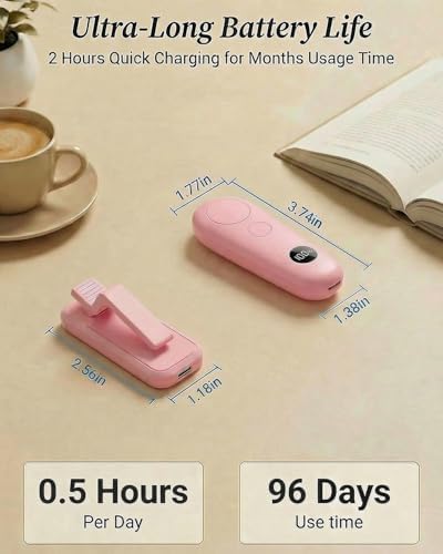 RF Remote Control Page Turner with Upgrade LCD Power Display, Wireless Reading Clicker for Kindle Paperwhite Kobo Oasis iPad, Phone Camera Remote Trigger, 36-Month Warranty (Pink) - Image 6