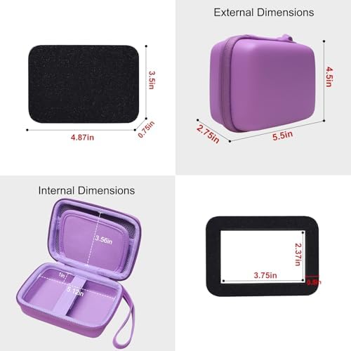 L LTGEM Digital Camera Case Compatible with KODAK PIXPRO FZ55/FZ45, Canon ELPH 180/190, Sony DSCW830/DSCW800, CAMKORY, QUMCOU, Lecran Digital Cameras, Purple(Case Only) - Image 3