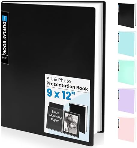 Sooez Binder with Plastic Sleeves 30-Pocket, Displays 60 Pages, 9x12 Folders by Sooez