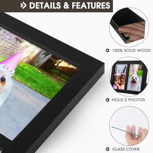 Golden State Art, 4x6 Double Picture Frame, Display Two 4x6 Photos (Black) - Image 3