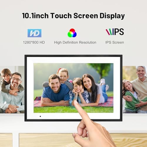 Digital Picture Frame 10.1 inch Digital Photo Frame with 32GB Storage, 1280 * 800 IPS FHD Touchscreen, WiFi Smart Frame Share Photos and Videos Instantly from Anywhere via AiMOR App - Image 5