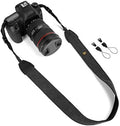 Camera Strap Canvas Black Shoulder Strap with Quick Release Buckles by WANBY