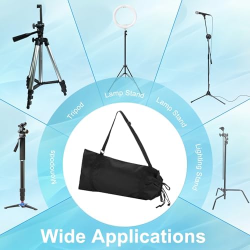 PATIKIL Tripod Carrying Case, Nylon Padded Tripod Bag with Handles for Light Stands Tripod Photography Accessories, Black 65cm - Image 5