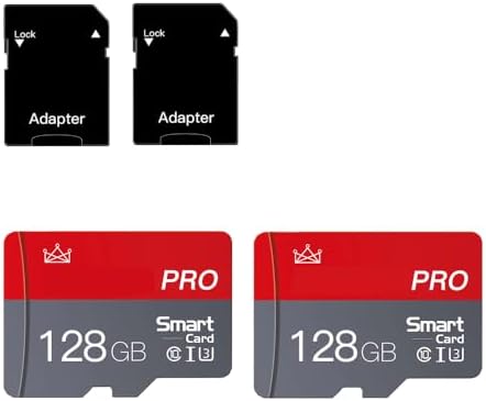 128GB Micro Memory Card Class 10 Memory Cards High Speed Mini TF Card with Adapter for Smartphones/Tablet/Drone/Game Console(2-Pack) by Unknown