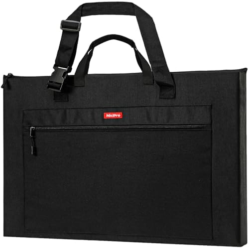 Nicpro Light Weight Art Portfolio Bag, 18x24” Waterproof Art Portfolio Case by Nicpro