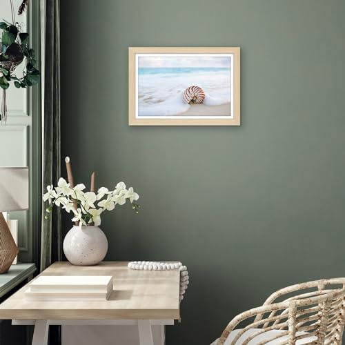 Americanflat 12x18 Poster Frame - Matted to 11x17 - Natural Oak - Image 6