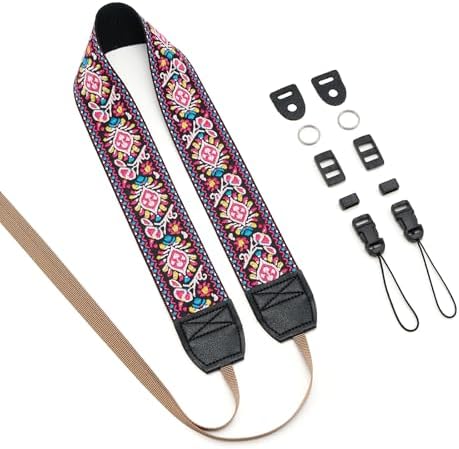 ZOOEASS Camera Strap for DSLR and Mirrorless Digital Camera,Neck Strap with Embroidery Patterns and Quick-release Buckle - Image 2