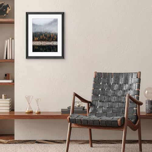 Americanflat 16x20 Poster Frame - Matted to 12x16 - Black - Image 5