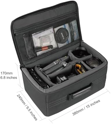 VANGUARD Divider Bag 37 Customizeable Compact Insert/Protection Bag for DSLR Camera, Lenses, Accessories. 11 Liter Capacity - Image 2