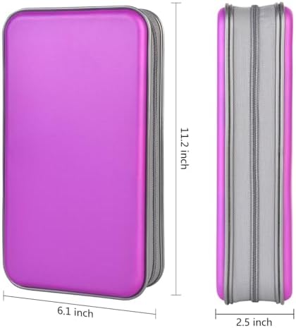 alavisxf xx CD Case, 96 Capacity Hard Plastic Organizer Wallet for Car - Image 4