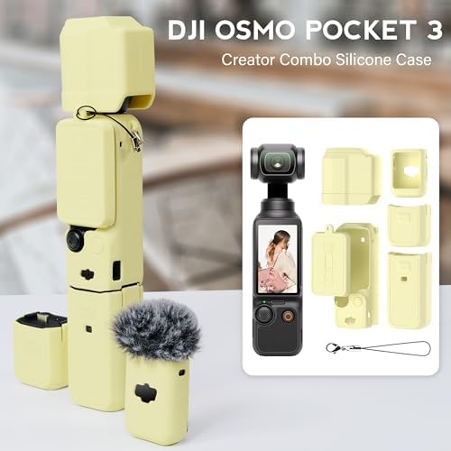 Silicone Case for DJI Osmo Pocket 3/Xtra Muse, Yellow - Image 2